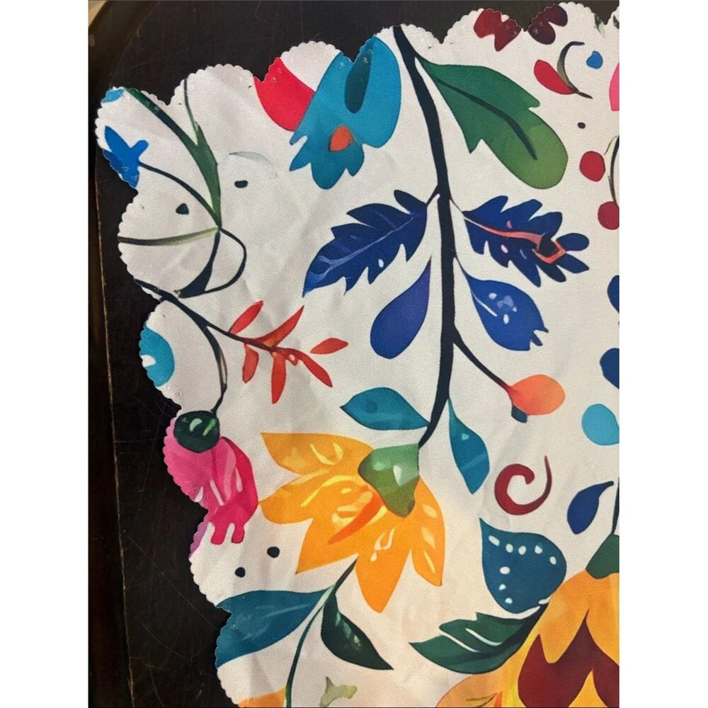 Bright Floral Print Tablecloth